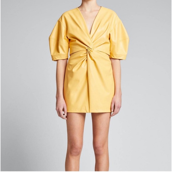 A.L.C. Dresses & Skirts - ALC leather yellow dress